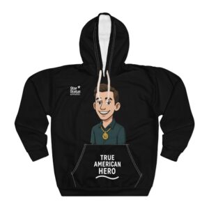 True American Hero Hoodie | Unisex Pullover | Gift for Heroes | Casual Wear | Unique Graphic Sweatshirt | Star Status Apparel