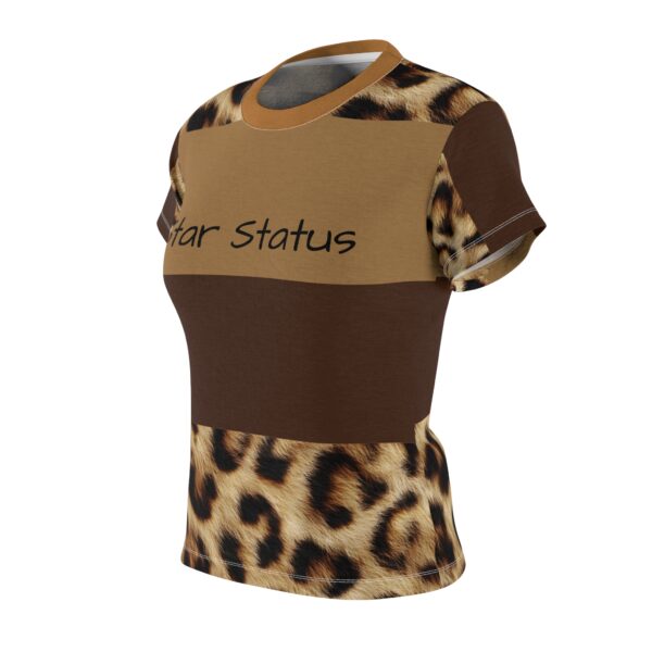 Star Status Leopard Print Women's Cut & Sew Fashion Top - Image 2