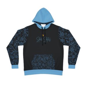 Starry Nights Athletic Hoodie — Blue Paisley Pullover