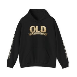 Hoodie - "OLD: Outliving Dummies" Vintage Gold Comfort Hoodie