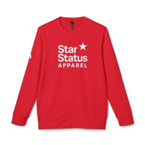 Star Status Crewneck Sweatshirt — Embossed "Star Status Apparel" Graphic